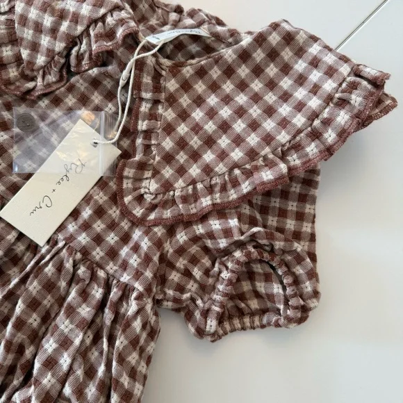 Brown Gingham Camille Dress - Picture 4 of 4